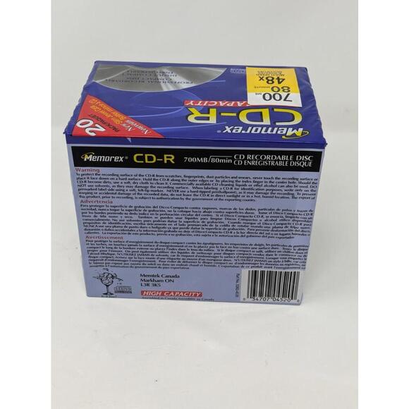 Memorex CD-R – 20 Pack / 700MB / 24x – Sealed - Picture 2 of 3